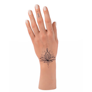 Tattooed Practice LifeLike Full Hand "Lotus"