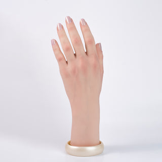 Silicone training hand for precise nail art designs and application techniques