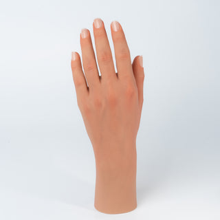 High-quality silicone hand for practicing nail art and polish techniques