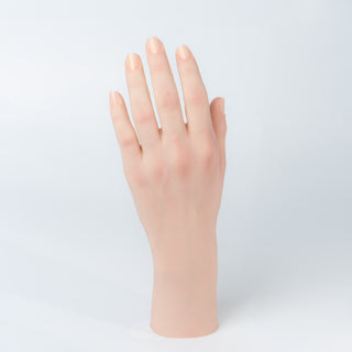 Realistic silicone practice hand for nail art tutorials and training