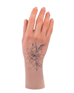 Tattooed Practice LifeLike Full Hand "Water Lily"
