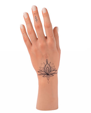 Tattooed Practice LifeLike Full Hand "Lotus"