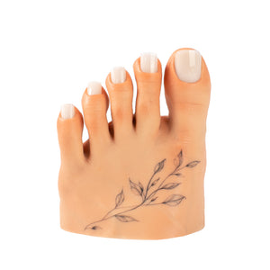 Open image in slideshow, Magnetic Tattooed Practice LifeLike Half Foot &quot;Floral Graphic&quot;
