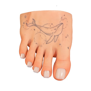 Magnetic Tattooed Practice LifeLike Half Foot "Whale"