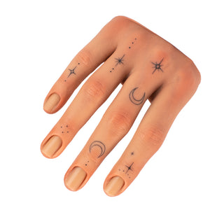 Magnetic Tattooed Practice LifeLike Half Hand "Moon"